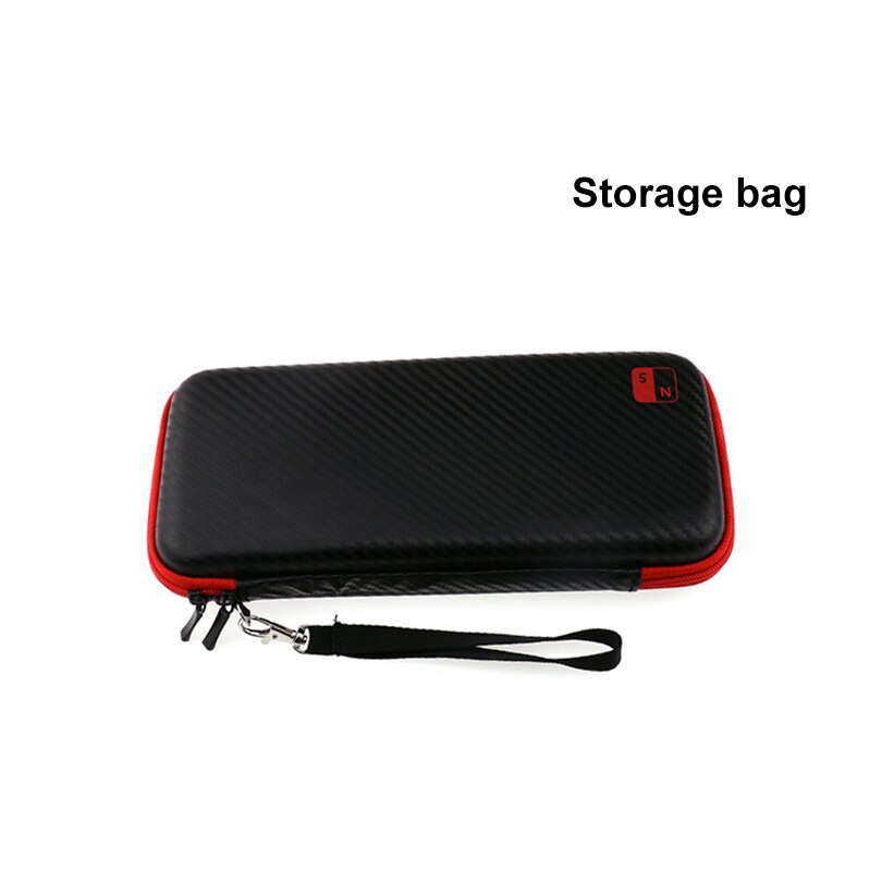 For Nintend Switch NS Console Carrying Storage Bag Tempered Glass Screen Protector Shell + Silicone Case for Joy-Con Accessories: only bag