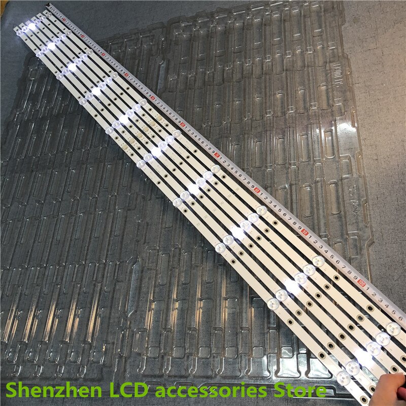 Novo 12 pcs tiras de luz de fundo led para 55pus7503 55pus6162 55pus6262 pus6262 pus6753 55pus7303 55pus6703 lb550das v02 5555555512 55pus6503