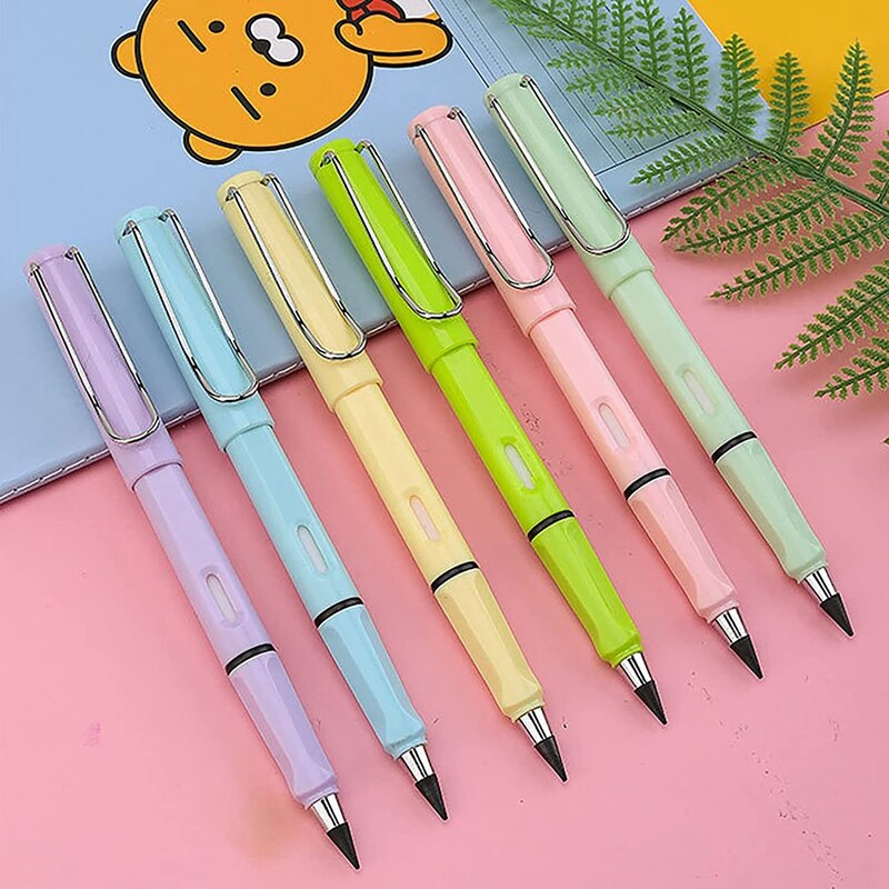 6Pcs Inkless Pencils,Perpetual Pencil, Inkless Pencils,Eternal Technology, No Ink Pencil,with Replaceable Graphite Pen