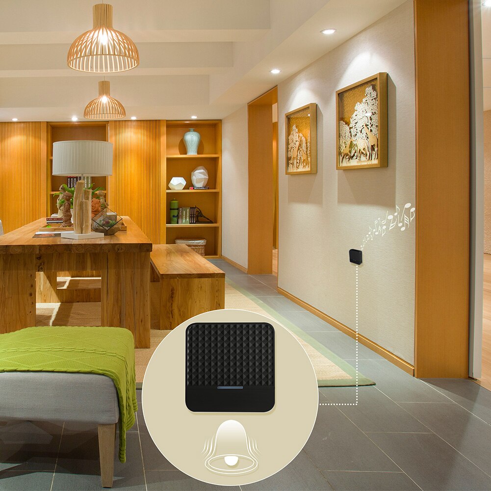 Loudy Energy Saving Wireless Doorbell Smart Charging 52 Ringtones Hotel LED Light Solar Powered Durable Home Waterproof Portable