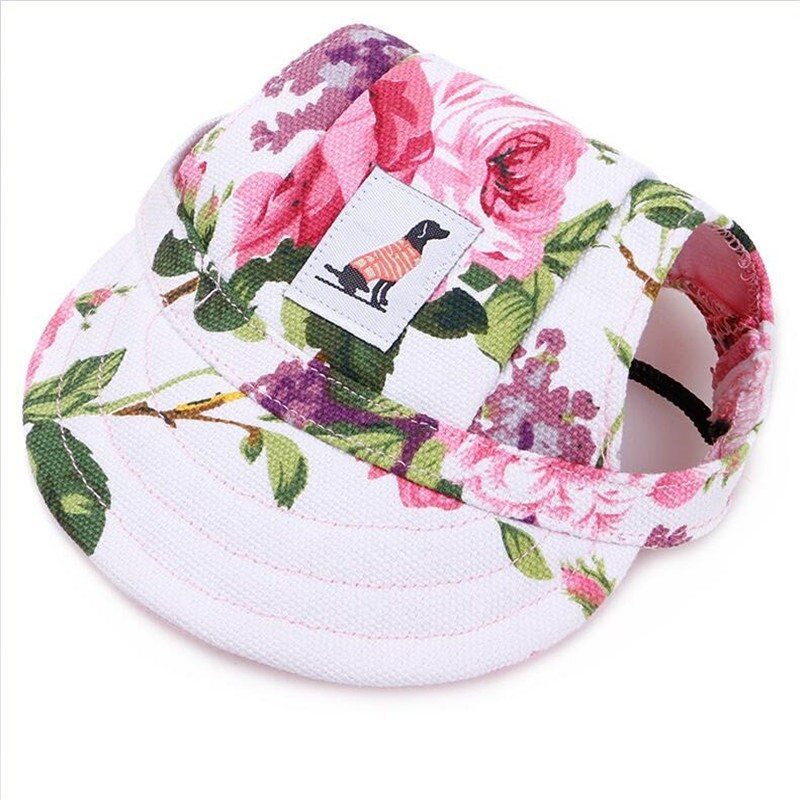 Gestreepte Camouflage Bloemen Hond Cap Pet Accessoires Kat Puppy Decoratie Honden Hoed Voor Hond Piek Cap S/M 8 ontwerpen Pet Caps: Flower / S