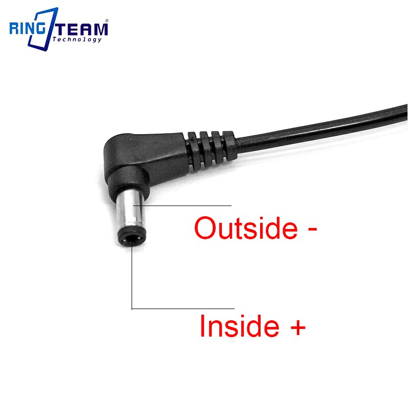 Cable de empalme Power d-tap DTap a 2x5,5*2,5mm DC Angleg Plug (Out-In +) en espiral para BMPC BMCC/Monitores/luces/lámparas