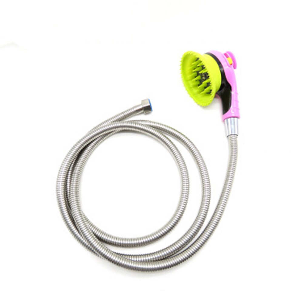 Masaje de lavado escudo contra salpicaduras multifuncional perro gato cabeza de ducha interior exterior herramienta aseo mascota baño rociador Kit