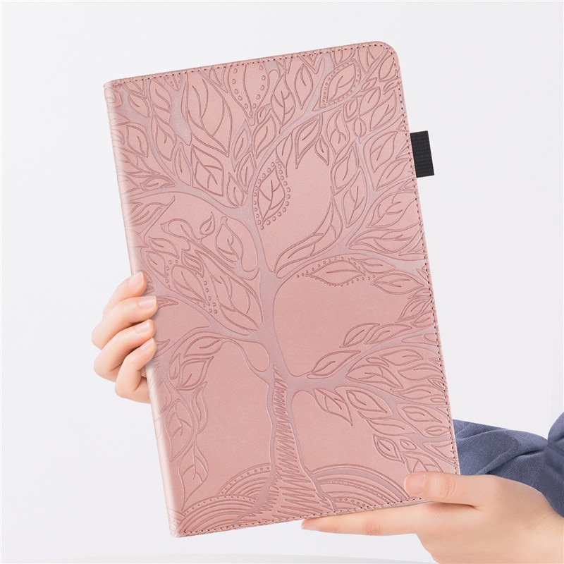 Tablett deksel til huawei mediapad  m5 lite 10 etui preget tre snu lommebok deksel til funda huawei mediapad  m5 lite deksel 10 1 tommer