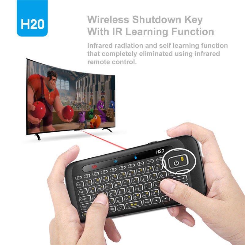 H20 Mini 2.4G Wireless Mini Smart Keyboard Touchpad Keypad for PC Smart Remote Control TV Phone UK