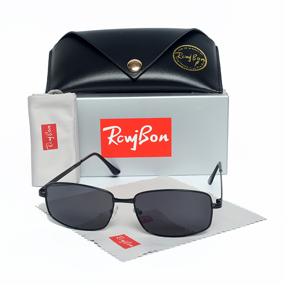 Policer Sunglasses Polarized for Men Classic Sun Glasses Luxury Brands Eyewears Pilot Goggle UV 400 Protection: black