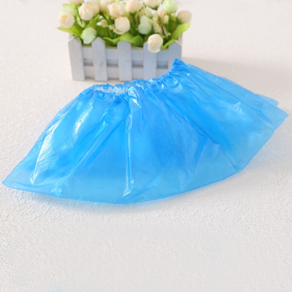 50/250pairs Disposable Shoe Covers Waterproof Safety Boot Shoes Cover Plastic Elastic Protective Homes Overshoes