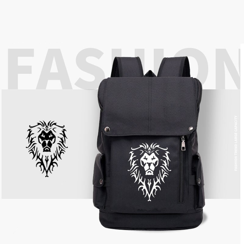 Anime War Of World Game USB Port Backpack Bag Zipper Messenger School Students Book Large Capacity Travel Bag: Style 11