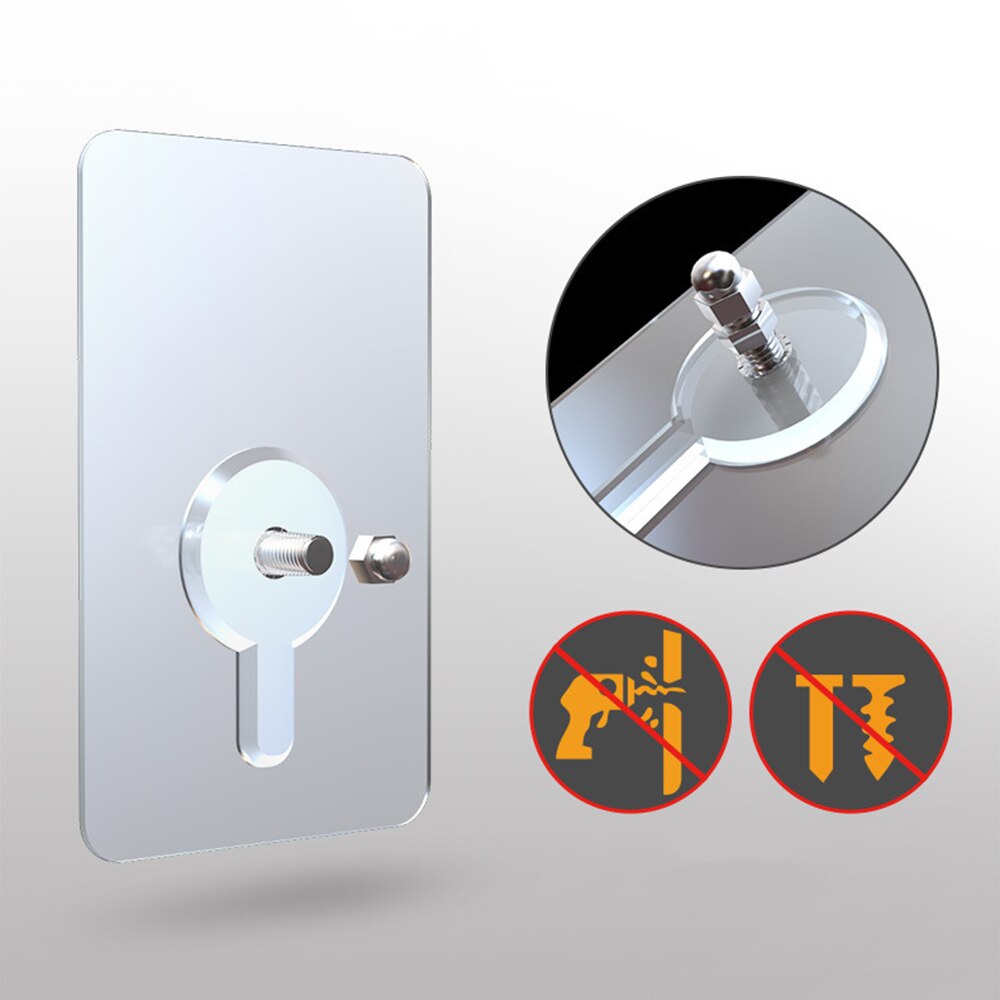 Useful PVC Strong Adhesive Nails Wall Poster Non-trace Stick Wall Hook Durable Practical Transparent Screw Wall Nails