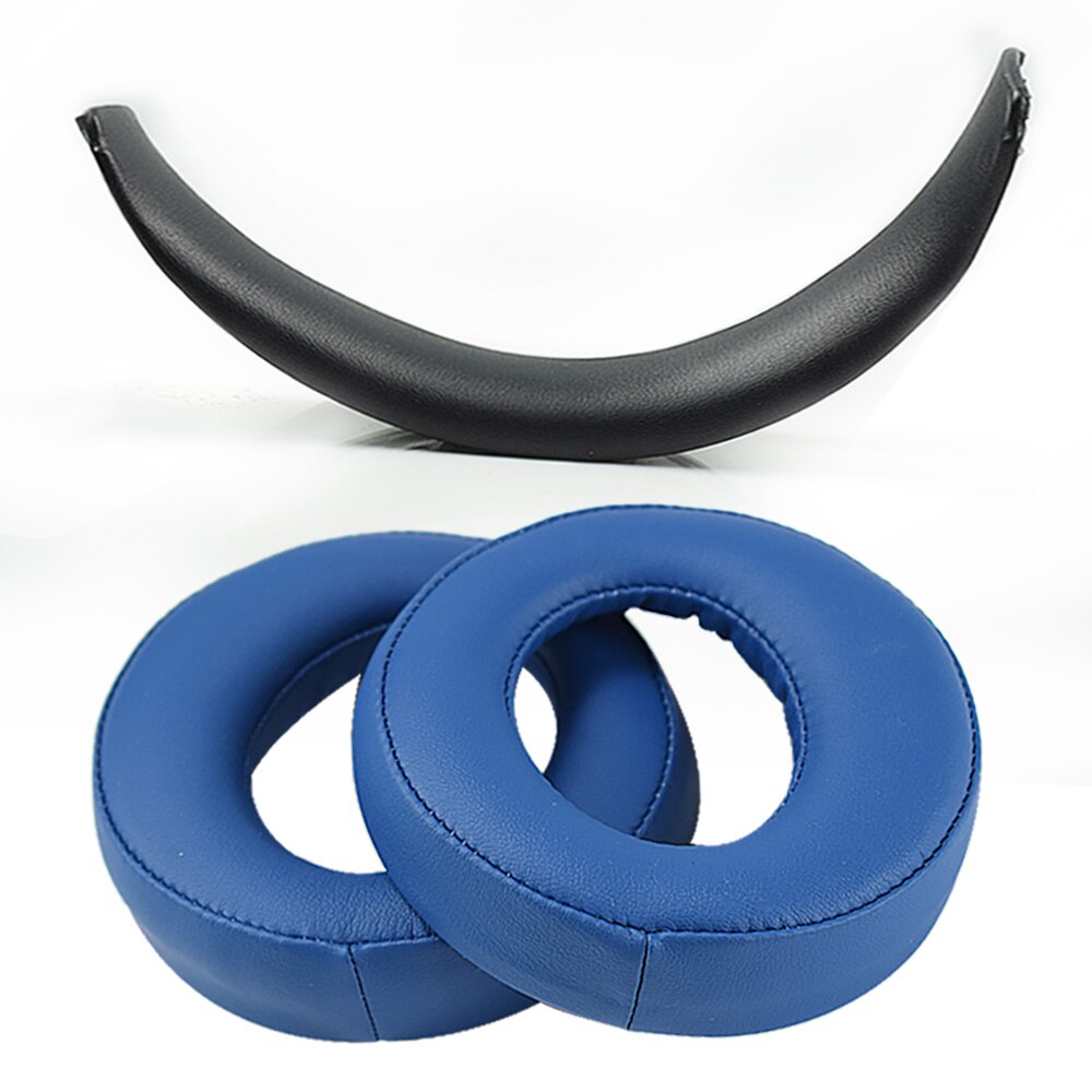 Replacement Ear Pads Cushion headband For SONY PS3 PS4 Gold Wireless Stereo Headset CECHYA-0083(L+R)- Jet Black [Old Model]: Blue one set(Black)