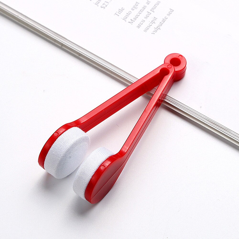 Mini Sun Eyeglass Microfiber Spectacles Cleaner Brush Cleaning Tool Spectacle Glasses Clean Wipe Random Color: Red 