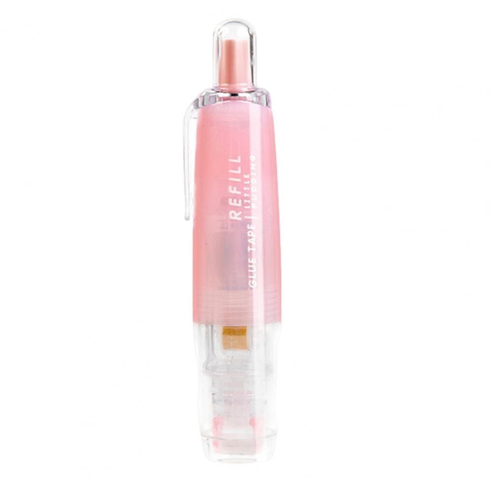 Rodillo de cinta adhesiva retráctil, rodillo de cinta de doble cara, dispensador de cinta adhesiva para álbum de recortes, accesorios fuertes para álbum de recortes DIY: Rosa