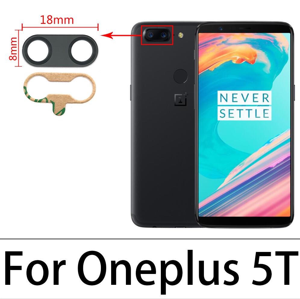 Glass Lens With Glue Sticker For Oneplus 5 5T 6 6T 7 7T 8 8T Pro Nord 9 Pro Nord 100 Camera Glass Lens With Repair Parts: For Oneplus 5T