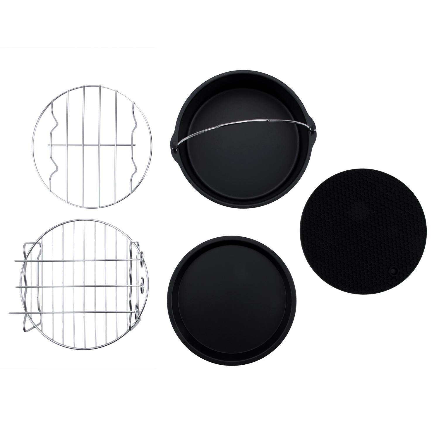 Electric Air Fryer Deep Oven Cooker with Recipe,1300 W, Time and Temperature Display, Touch-Screen Control, Detachable Dishwashe