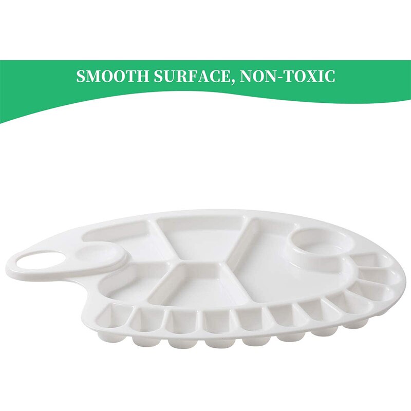 3Pcs Plastic Verf Lade Paletten-Verf Palet Aquarel Mixing Palet Voor Kunstenaar Schilderij