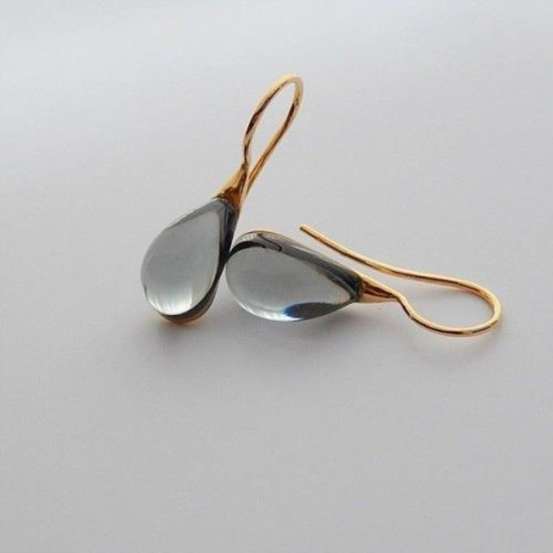 Kleur Ingelegd Water Glass Stone Oorbellen Met Overdreven Persoonlijkheid Voor Vrouwen Sieraden: Photo Color 3