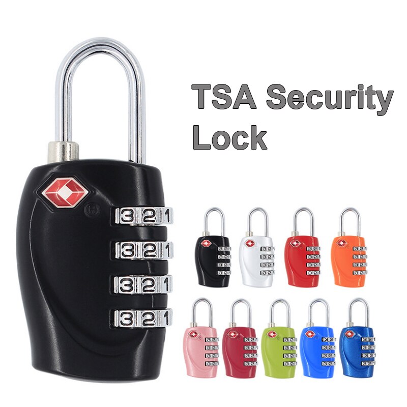 Tsa Security 4 Digit Mini Zinklegering Combinatie Reizen Koffer Bagage Tas Code Sluizen Hangslot Kast Kast Locker