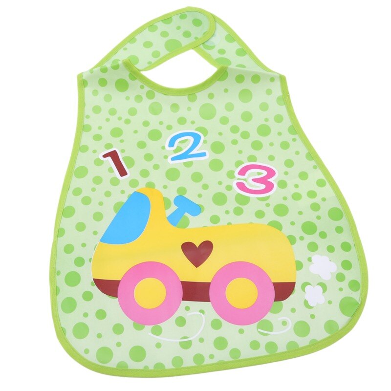 Bavoirs bébé EVA imperméable bavoirs d'alimentation dessin animé Animal impression tissu d'alimentation sans manches enfants bébé tablier Babador Bandana: B Green number