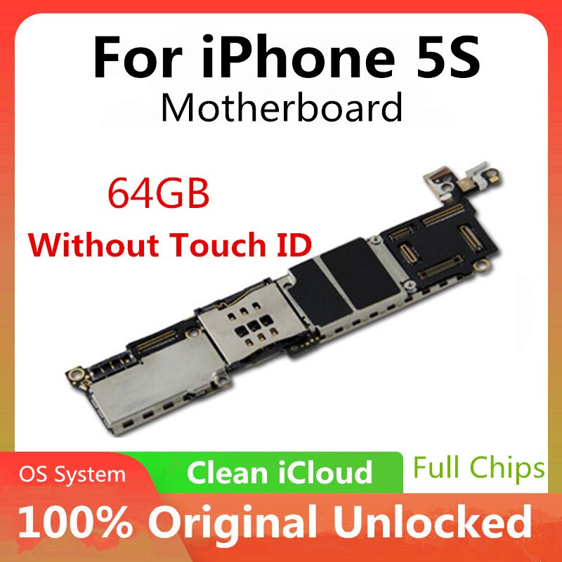 Originele Moederbord Voor Iphone 5 / 5C/5S/Se Unlocked Moederbord Cloud Schoon Moederbord Logic Board Met os Systeem Goede: 5s 64gb