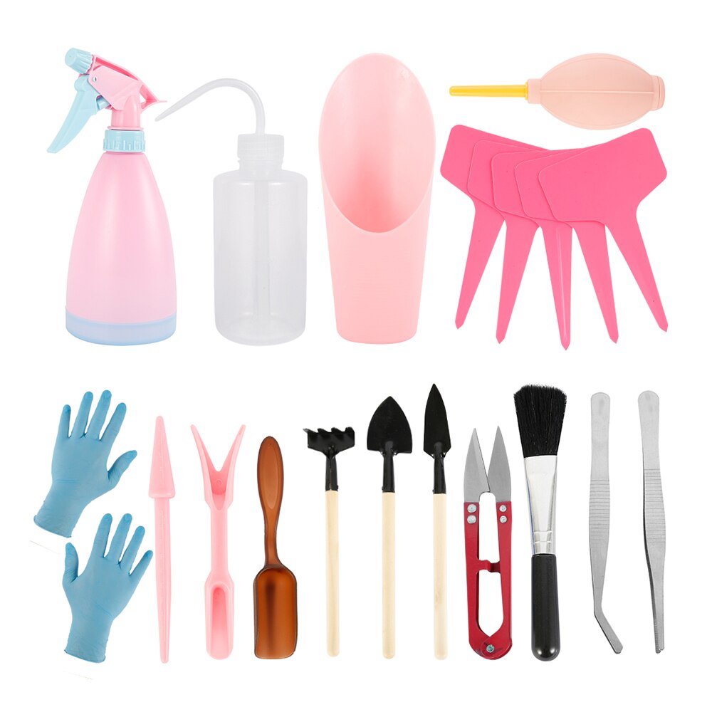 21pcs Succulents Transplanting Tools Flower Seedlings Planted Hand Tool Kit Plant Sowing DIY Accessories Gardening Supplies