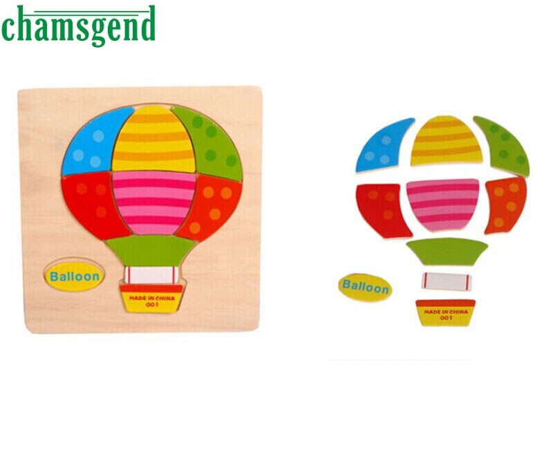 3D Speelgoed Puzzel Houten Ballon Puzzel Educatieve Developmental Baby Kids Training Toy