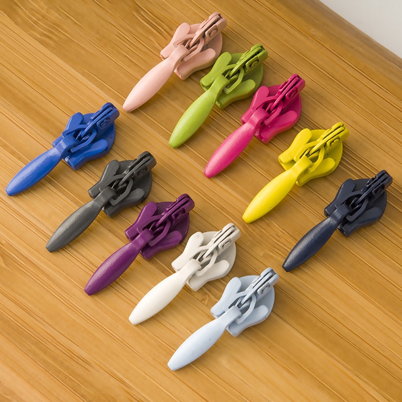 10 pcs Invisible zipper slider zipper slider back chain slider invisible slider small -shaped slider handle pull tab