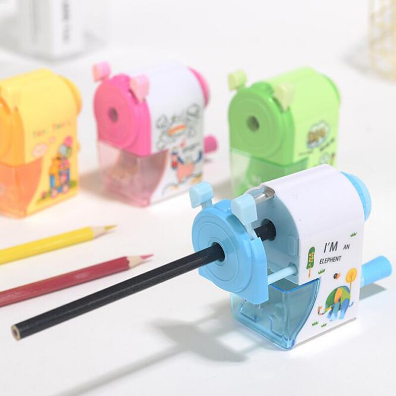 Hand Handkurbel Anspitzer Kreative Schreibwaren Multi Funktion Dreh Bleistift Spitzer Lernen Büro Liefert