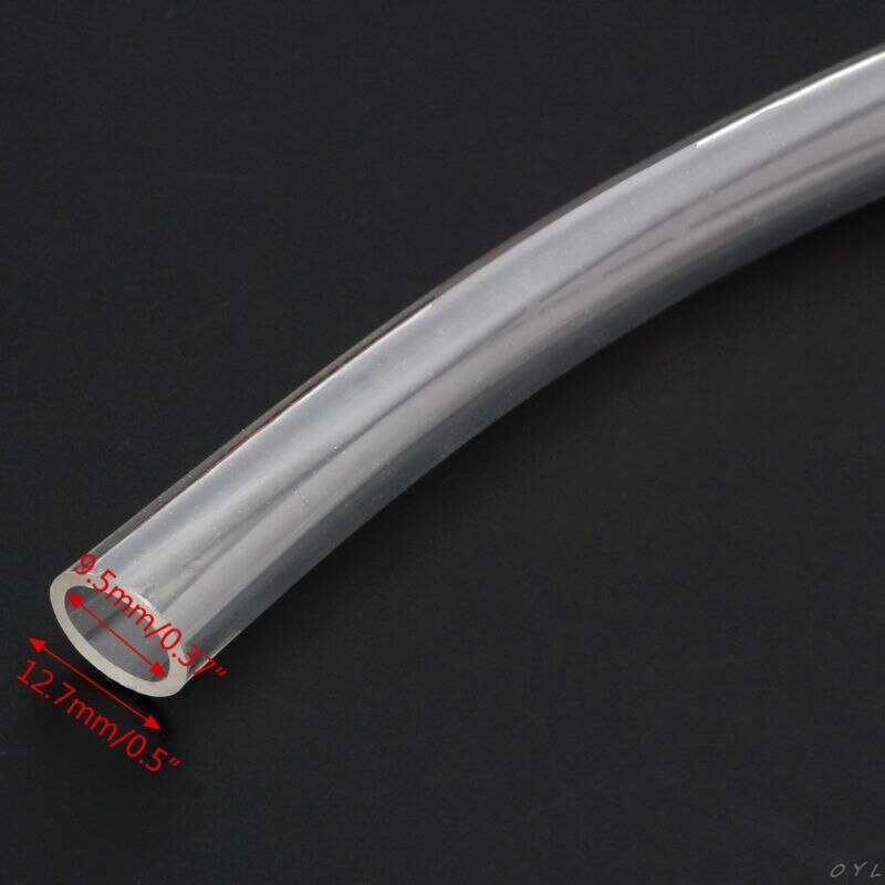 2m Transparent Soft Plumbing Hoses PVC Tube 9.5X12.7mm Pipe Water Pump Flexible Tube for Computer PC Water Cooling