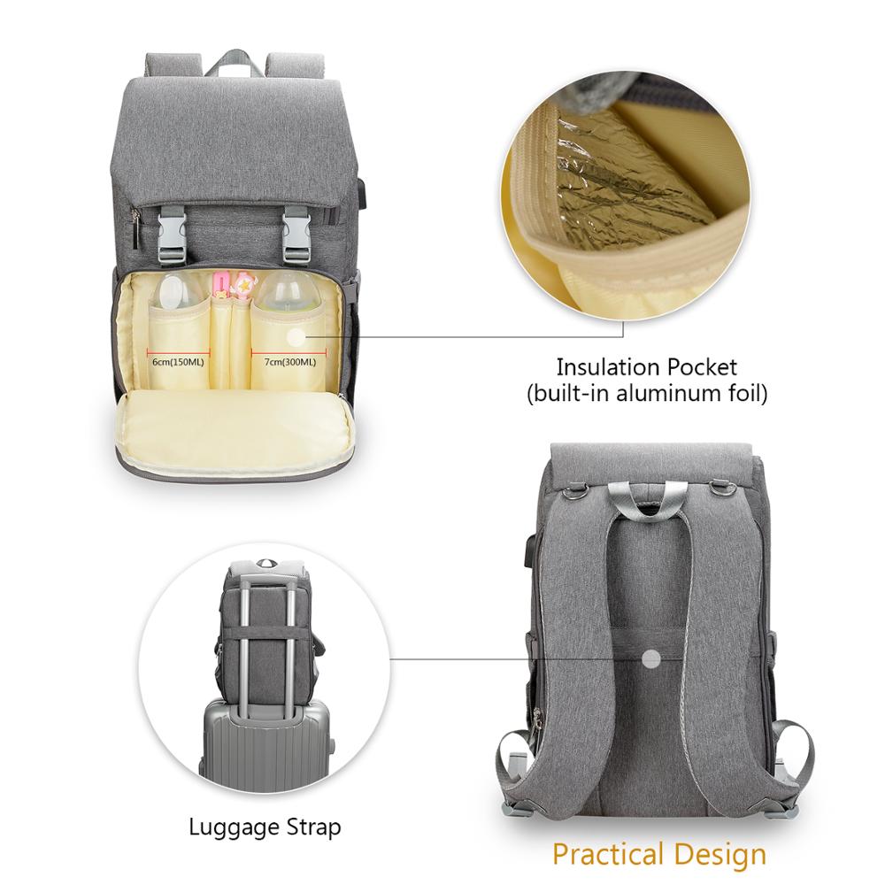 Sac à couches imperméable Oxford | Sac à dos de voyage de grande capacité, sac de maternité pour bébé, sac à dos pour maman et papa avec chargeur USB,