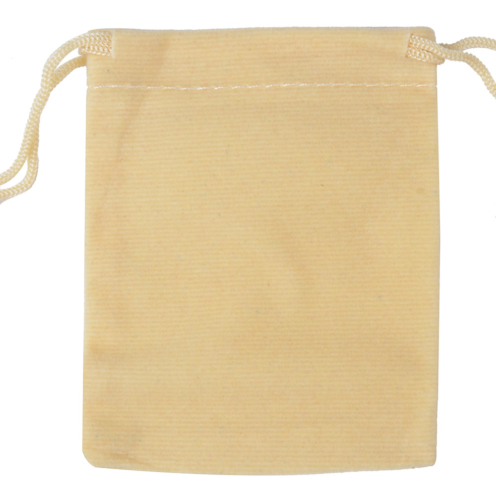 25 st/lot 7 x 9cm smyckesförpackningar sammetspåsar displayförpackning förvaring bröllopsgodispåsar med dragsko: Beige