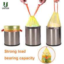 UNTIOR Large Thick Trash Bags Portable Liners Drawstring Disposable Plastic Garbage Bags Large Strong Trash Can Cleaning Tools