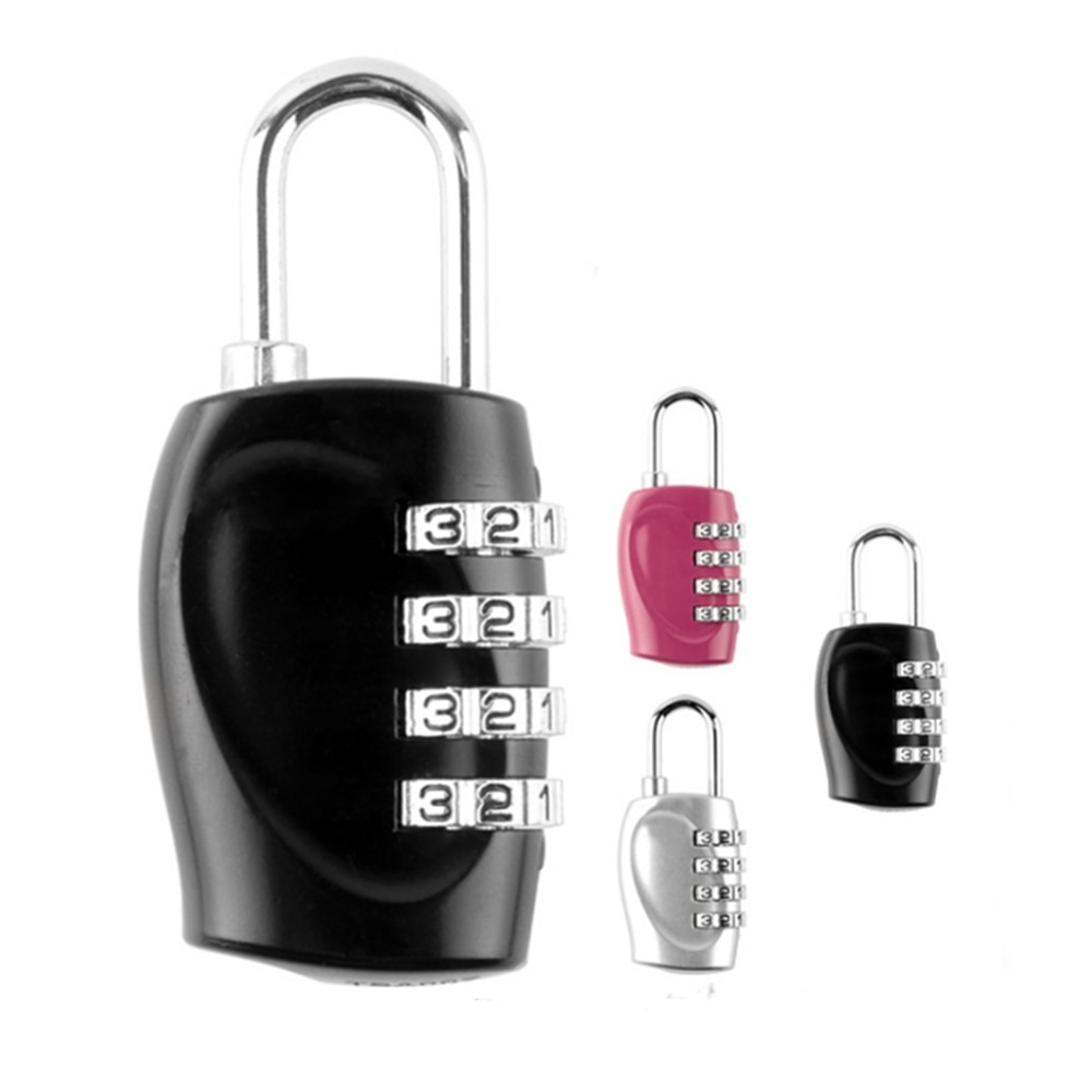 4 Dial Digit Beveiliging Wachtwoordbeveiliging Combinatie Zinklegering Lock Koffer Bagage Codeslot Kast Kast Locker Hangslot