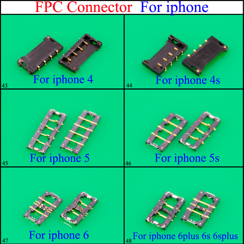 Voor iphone 4 4s 5 5s 6 6s 6 plus 6s plus interne batterijstekker fpc-connector batterijhouder clip contact op moederbord vervanging