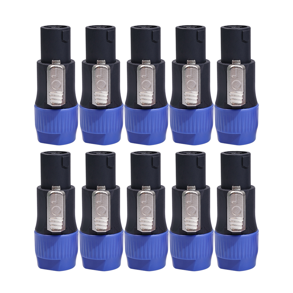 10 stücke Lautsprecher Audio Kabel Stecker Adapter 4-polig 4pin nl4fc Ohm Stecker Zubehör Ersatz für Verstärker: Rot