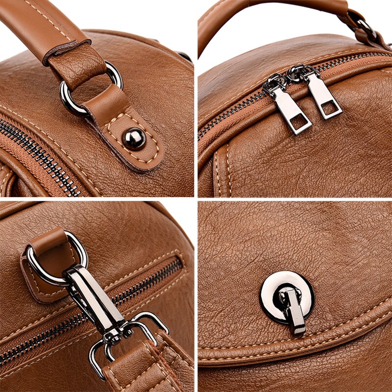 Monitoimireput tytöille mochila feminina naisten nahkareput preppy style pieni laukku vintage