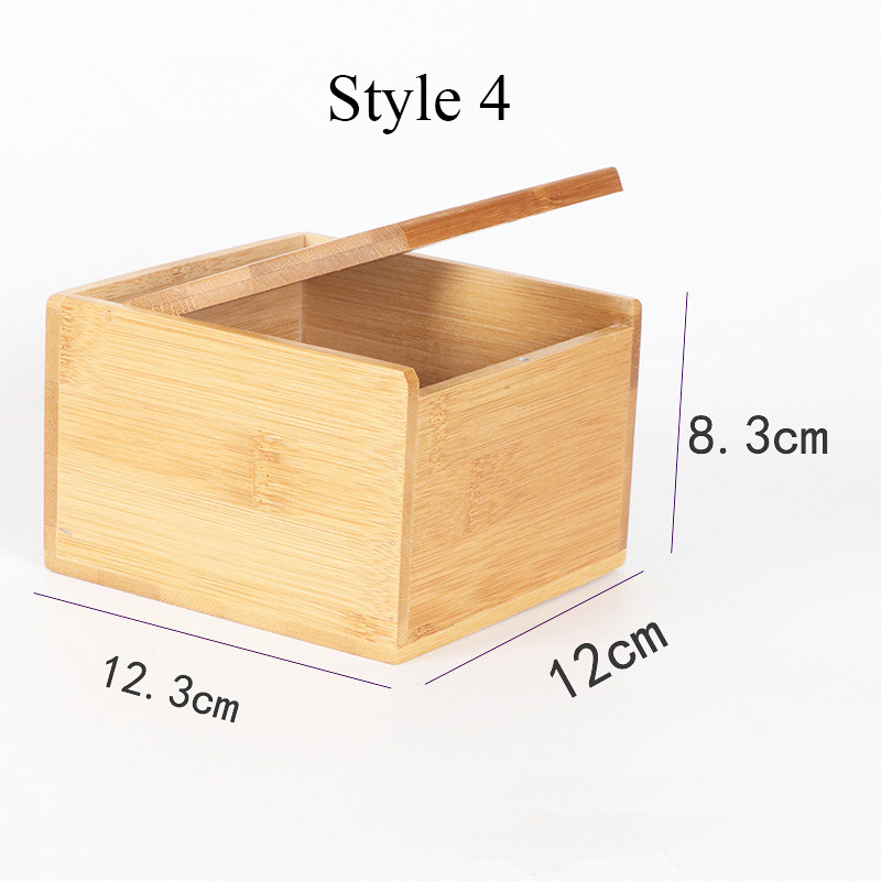 Bambus tissuekasse serviet holder hotel restaurant desktop papir opbevaring arrangør boligindretning: Stil 4