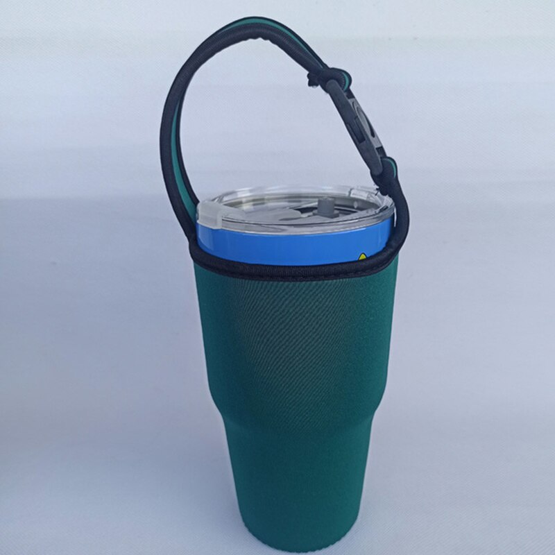 Insulated Bag Coffee Mug Cover Case Thermos Cup Pouch Portable Vacuum Cup Set Camping Accessorie For YETI 30oz Mugs: Dark Green