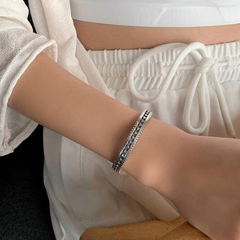 Foxanry Vintage Handgemaakte 925 Stempel Sterren Armbanden &amp; Armband Voor Vrouwen Mode Thai Zilveren Verjaardagsfeestje Sieraden