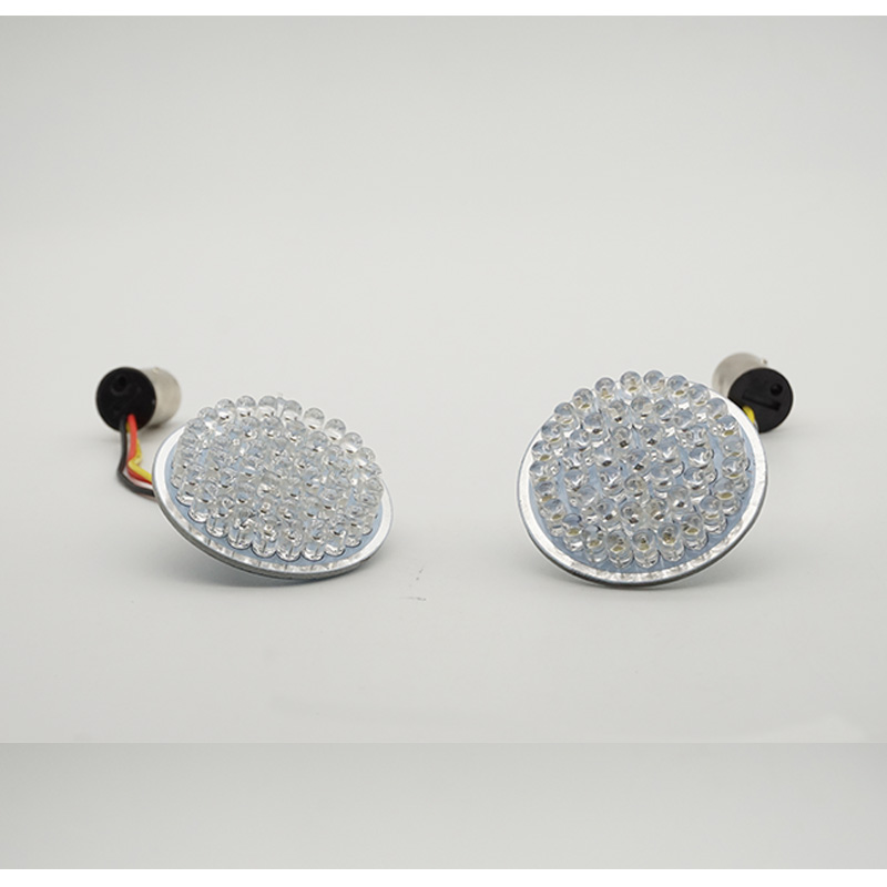 1 Paar Motorcycle Led Richtingaanwijzers Kit Voor Harley Road Glide Touring Sportster Met 1156 1157 Base Wit/Amber led Richtingaanwijzer: Yellow C