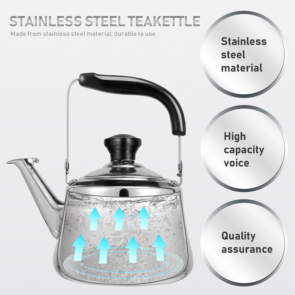 1pc Whistling Tea Kettle Teapot Stainless Steel Teakettle with Filter Screen