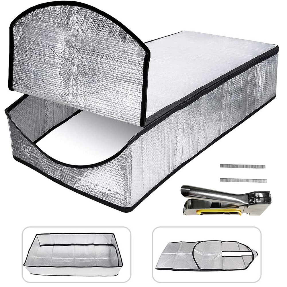 Dustproof Ladder Fireproof Thickened Attic Stairs Insulation Cover Kit With Installation Tool Waterproof Class A Zipper Closure