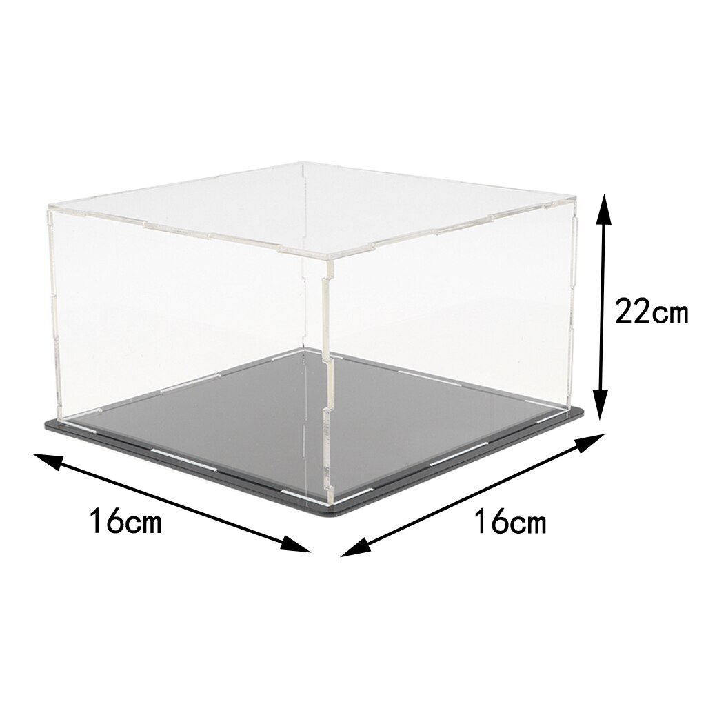 Acrilico trasparente di Caso di Esposizione Negozio di Vendita Al Dettaglio di Protezione Della Cassa Del Contenitore: 16x16x22cm