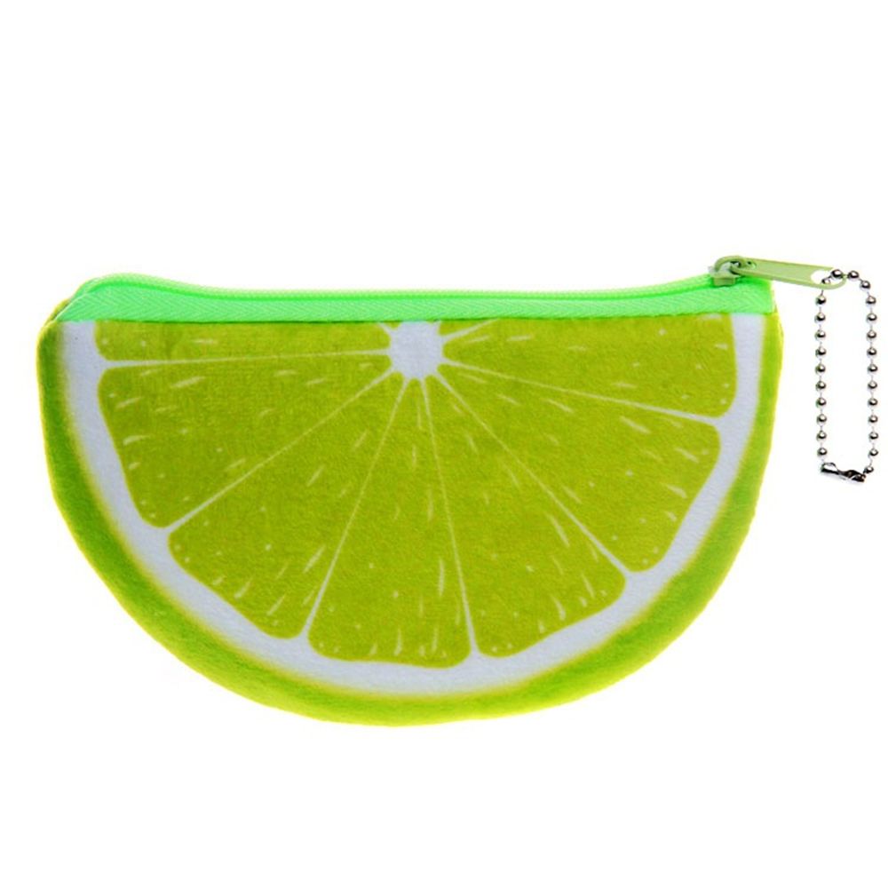 Orange Watermelons Semicircle Wallets 3D Ladies Purse Soft Printing Fruit Bags Children Clothes Pouch for Kids: A