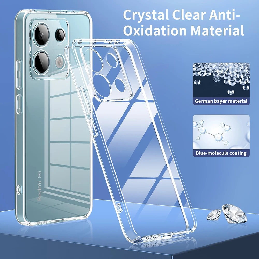 Ultratyndt blødt silikone-etui til xiaomi 14t 14 13 13t 12 12x 12t 12s pro lite ultratransparent krystalklart bagcover