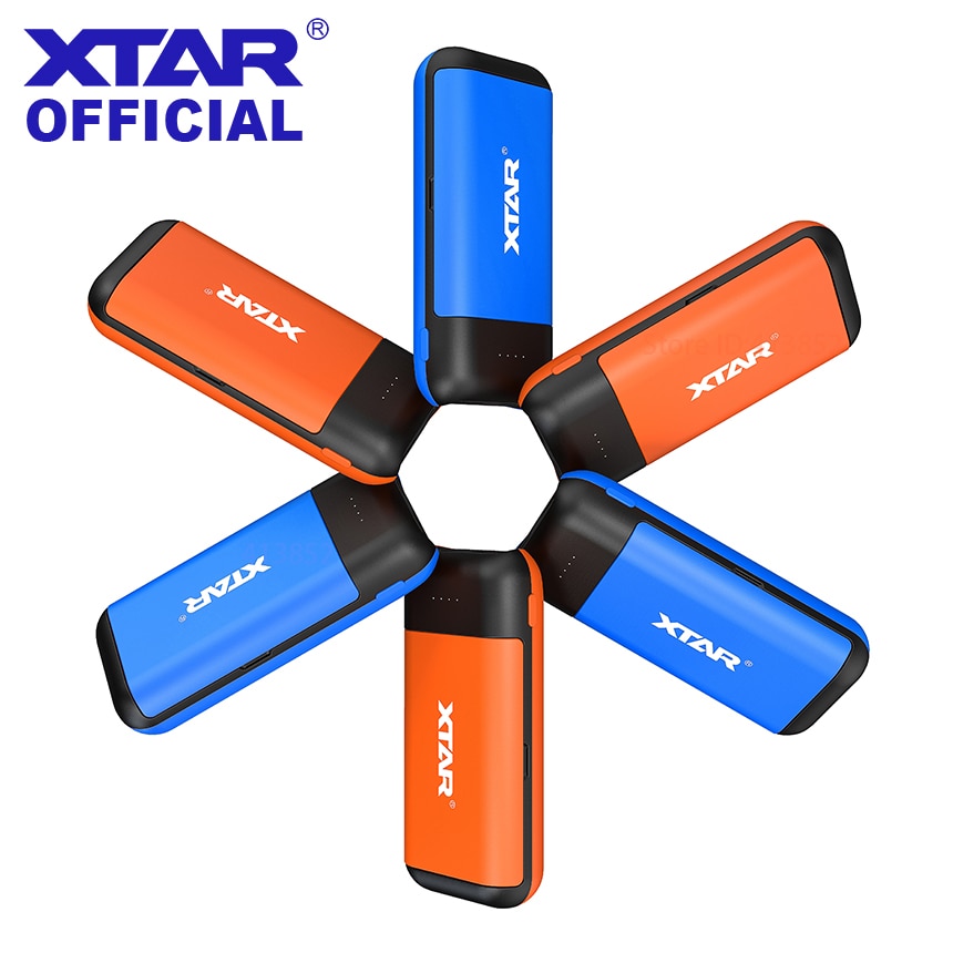 XTAR PB2C 18650 Charger as POWER BANK Type-C Powered 5V2.1A INPUT BLACK BLUE PB2C Battery Charger for ALL Li-ion 18650 Battery