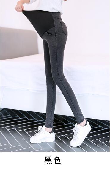 Jeans barselbukser til gravide tøj amning leggings graviditetsbukser jeans barsel tøj: Baclk / M