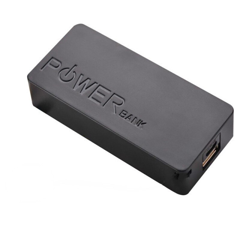 Power Bank Case 5V Diy 2*18650 Batterij Case Opbergdoos Batterij Houder Opladen Doos Voor Iphone Mobiele telefoon Lading Draagbare: Black