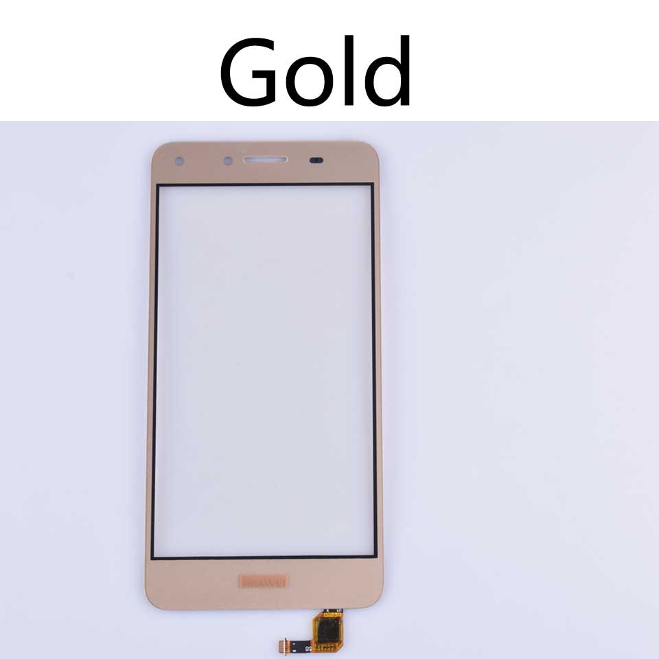 Painel de toque para huawei y5ii y5ii y5 ii CUN-L01 LYO-L21 CUN-U29 sensor toque digitador da tela lcd vidro frontal: Gold-No tool