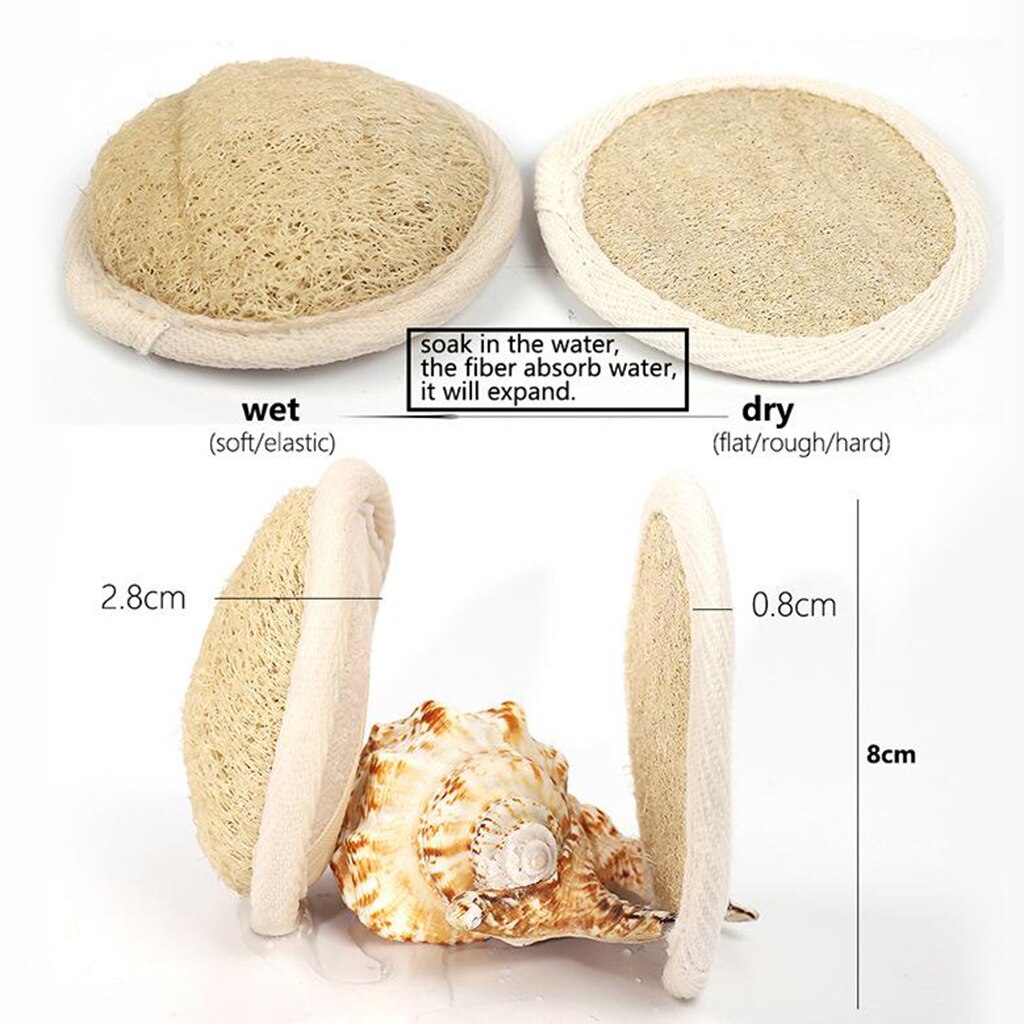 Natural Loofah Luffa Bath Spa Shower Sponge Scrubber Exfoliator Pad Soft Fresh Natural Loofah Luffa Sponge Shower Massage Brush