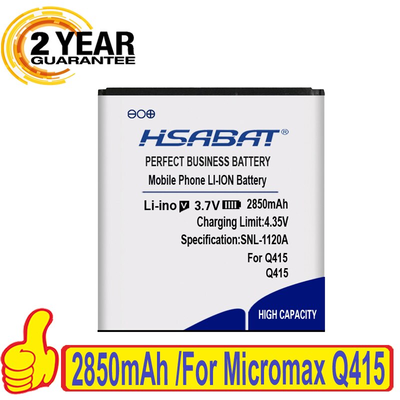 100% Original HSABAT Battery For Micromax Q4202 D340 Q415 Q346 Q334 BQ Strike BQS 5020 BQS-5020 BQS-5020 BQS-5065 BQS 5065